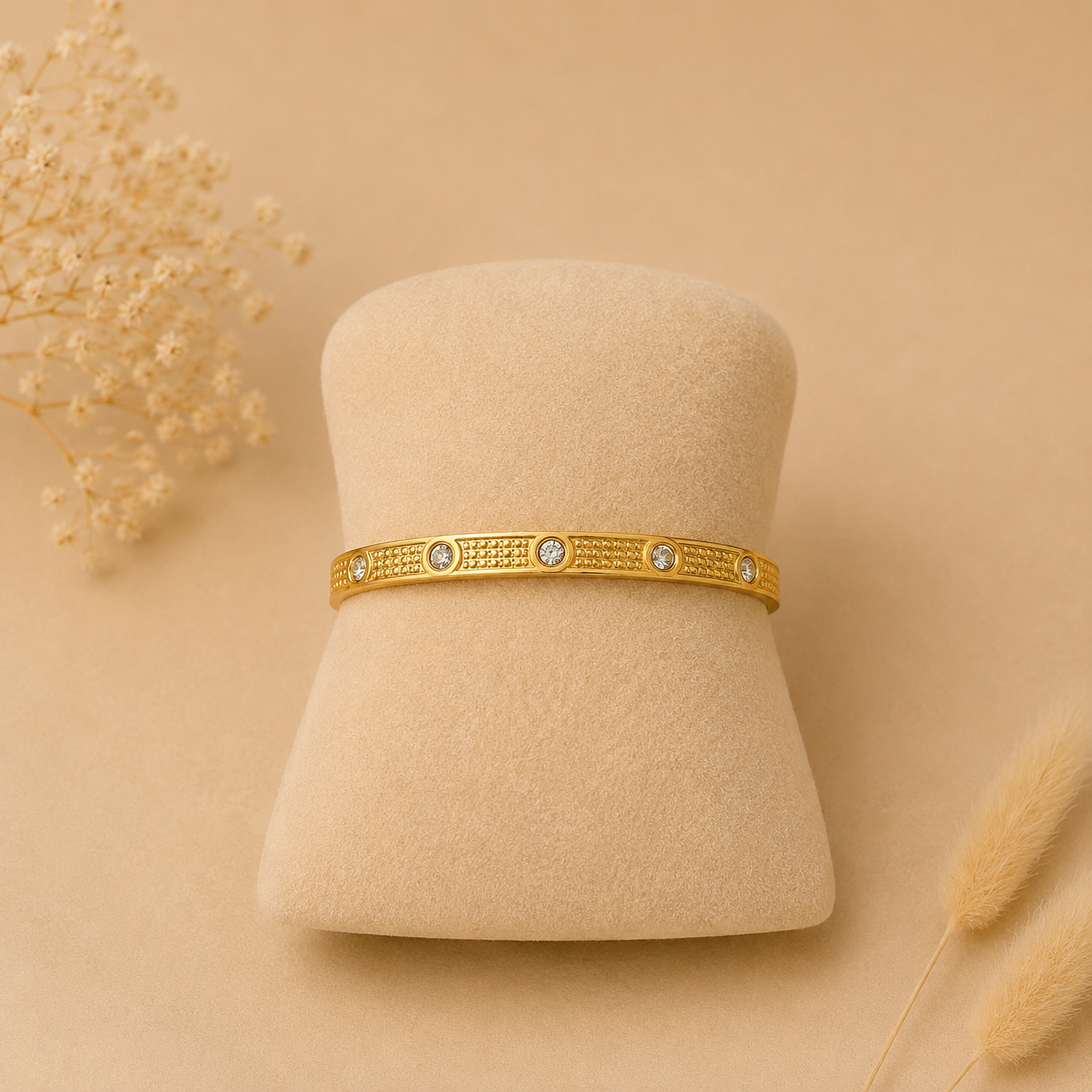 Stone Bangle Bracelet