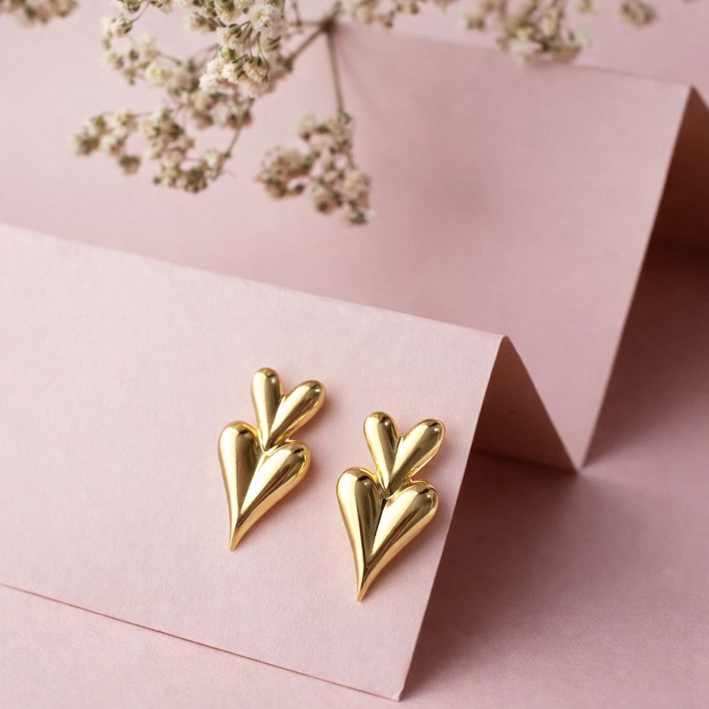 Heart Drop Earring