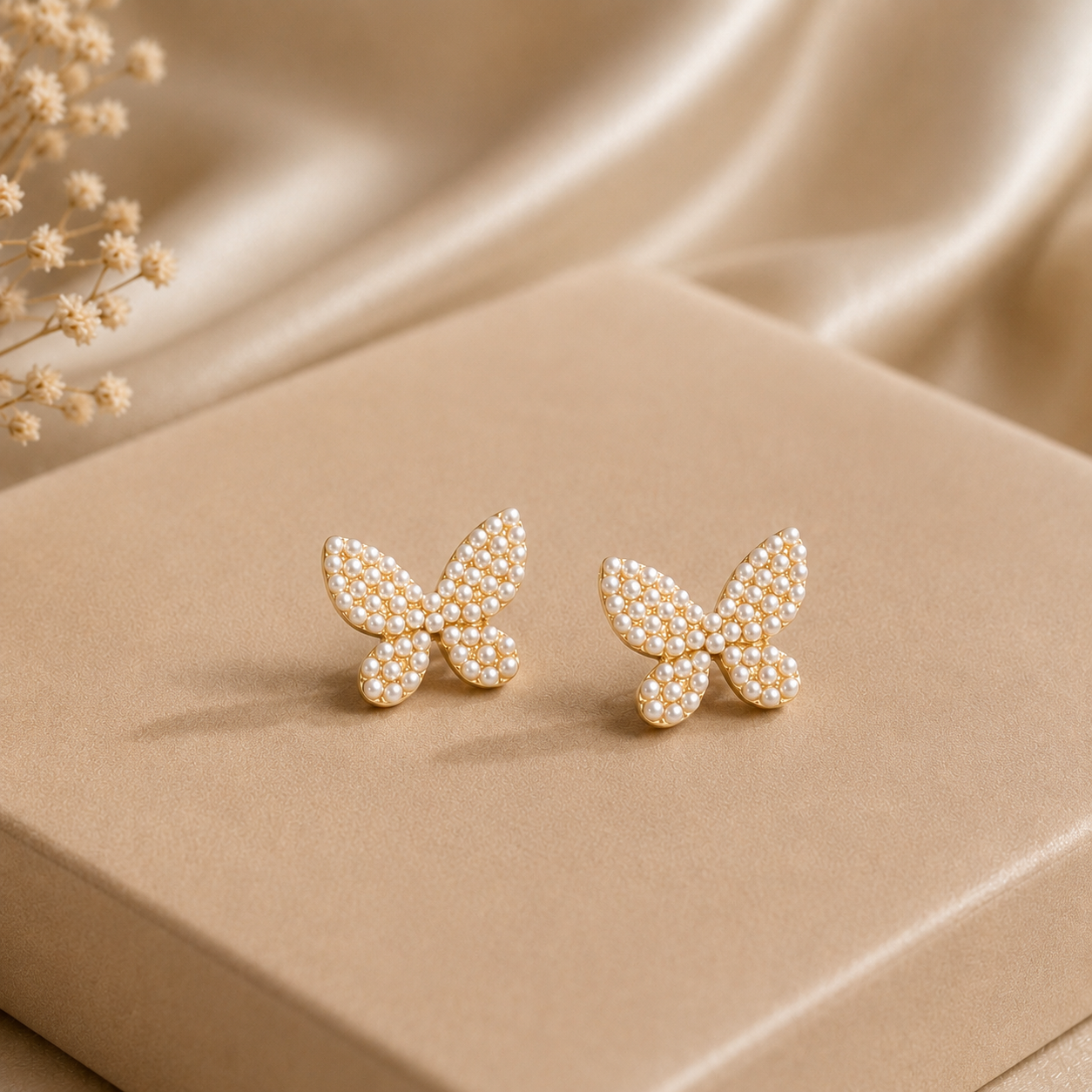 Butterfly Pearl Studs