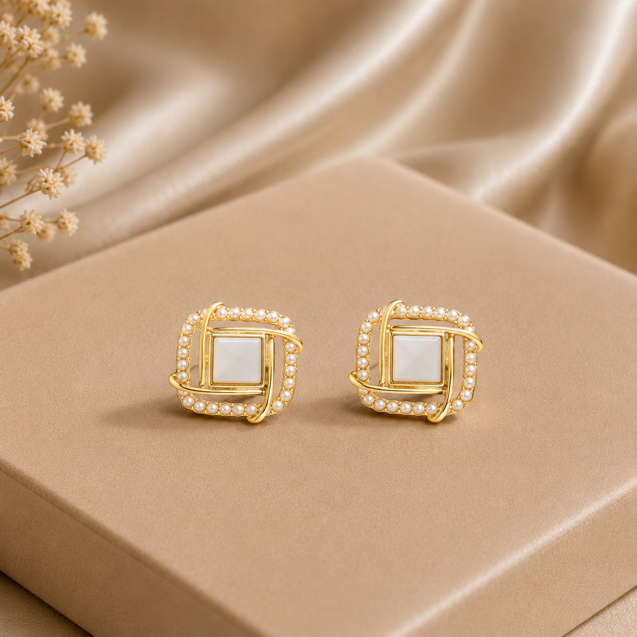 Pearl Knot Studs