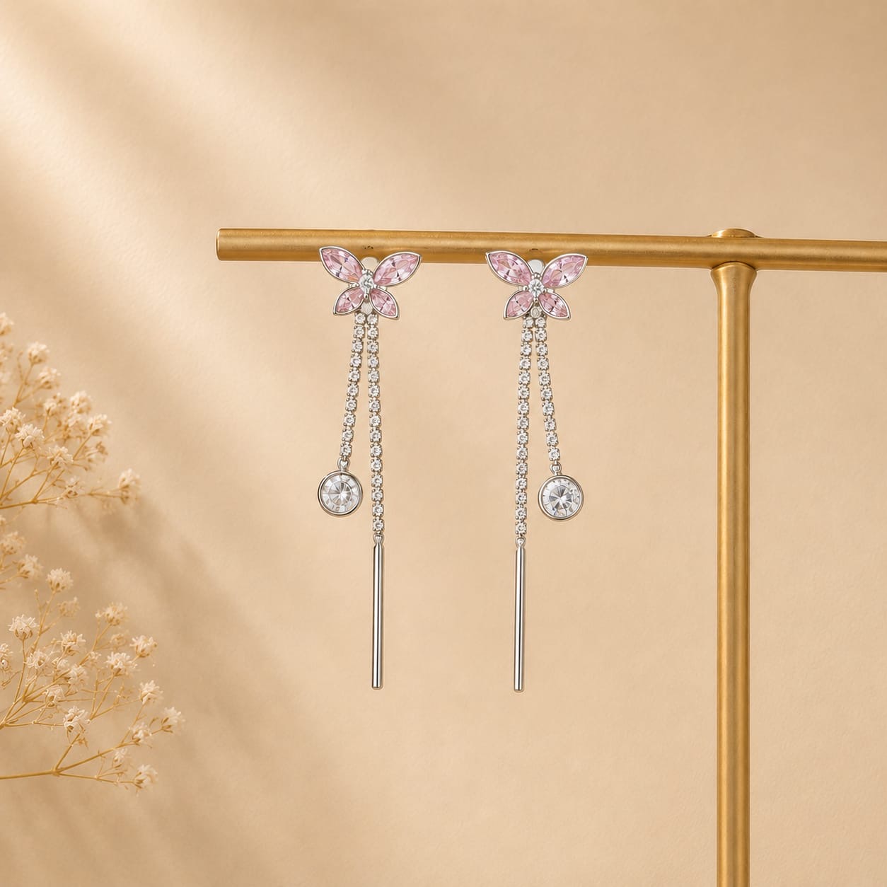 Crystal Petal Danglers
