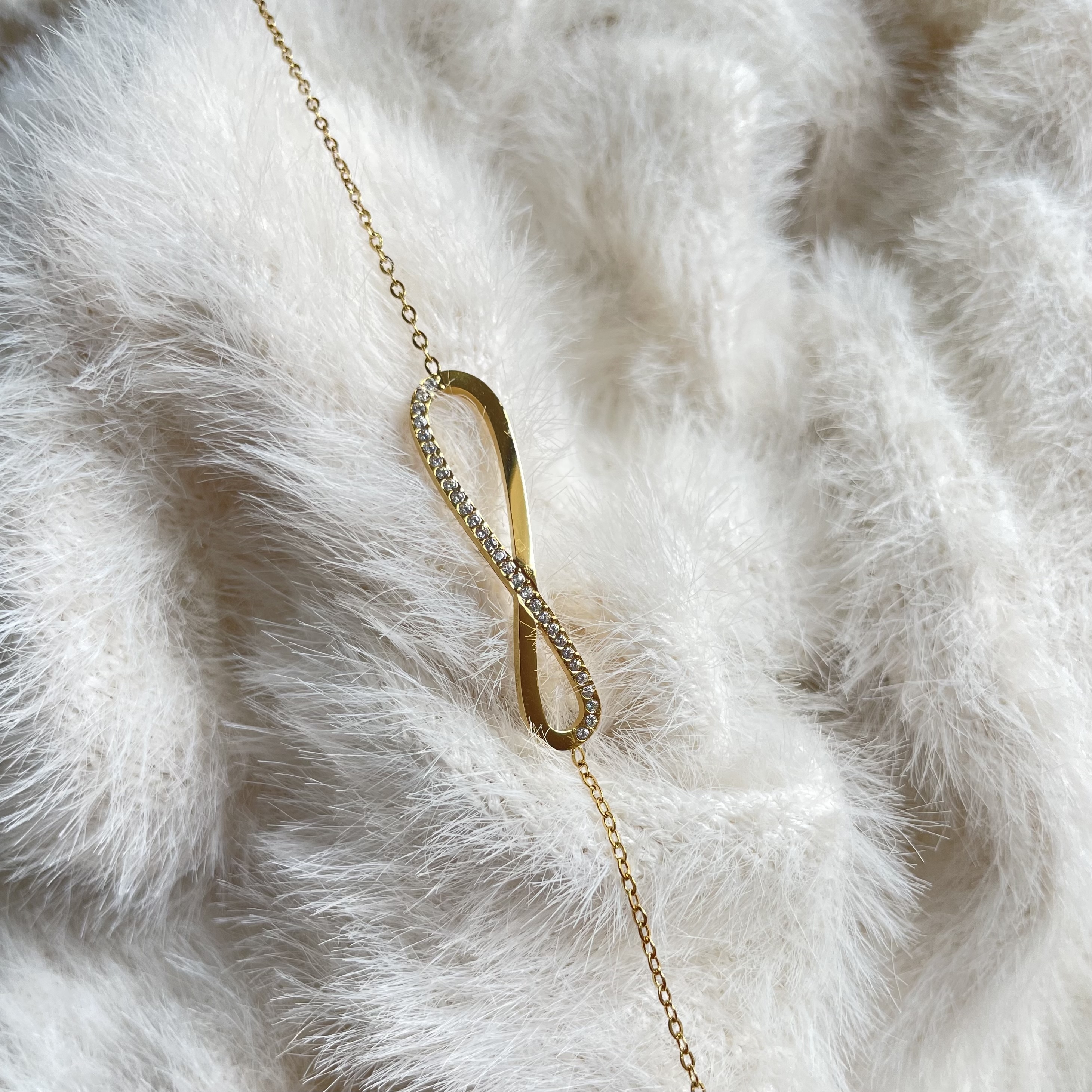 Stone Infinity Bracelet